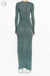 Boris Bidjan Saberi WDRESS2 Series Long Dress Series WDRESS2 FTT00001-HZ Seaweed